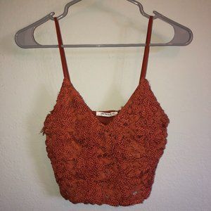 Rustic Orange Crop Top: Size S